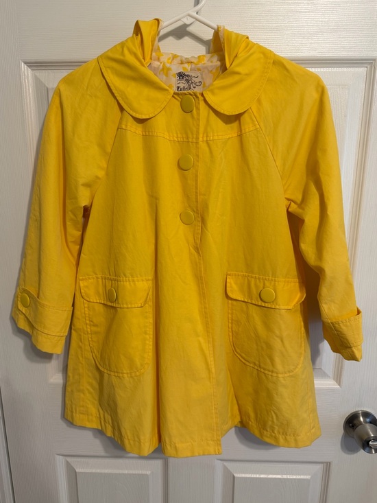 Anthropologie Jackets & Blazers - Tulle Anthropologie Yellow Rain Coat S EUC